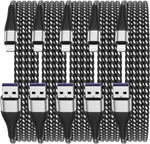 iPhone Charger 3ft,[Apple MFi Certified] Lightning Cable 5 Pack 3 Foot, Long iPhone Charging Cord 3 Feet USB Cables (Black)