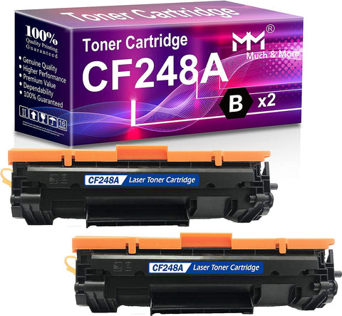 MM MUCH & MORE Compatible Toner Cartridge Replacement for HP 48A CF248A to use for M15w M29w MFP M28w M28a M29a M30w M31w M15a M16a M16w Printer (2 x Black)