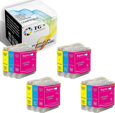 TG Imaging (Color Only) 12-Pack Compatible LC51 Ink Cartridge (4xCyan + 4xMagenta + 4xYellow) Replacement for Brother DCP-330C DCP-350C DCP-540CN MFC-465CN Inkjet Printer