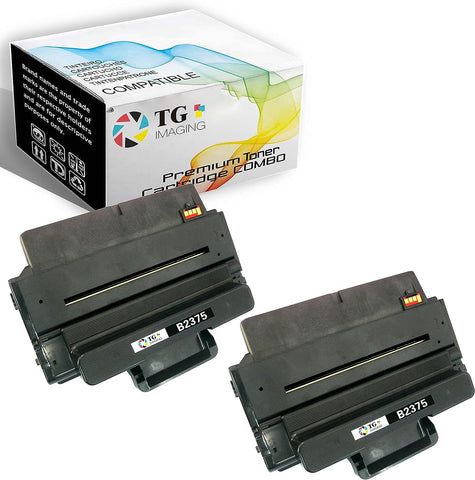 TG Imaging 2-Pack Replacement for B2375 B2375DFW Toner Cartridge Replacement for Dell B2375DFW B2375 593-BBBJ 593-BBBI 8PTH4 C7D6F B2375DNF Toner Printer (2xBlack, 20,000 Pages)