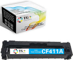 TG Imaging (1xCyan) Replacement for HP CF411A Toner Cartridge (1-Pack) HP 410A (Cyan Only) Work for HP Color Pro MFP M477fnw M477fdw M477fdn M452nw M452dn M452dw M377dw Toner Printer