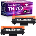 MM Much & More Compatible Toner Cartridge Replacement for Brother TN-760 TN760 TN770 Used for HL-L2350DW L2390DW L2395DW L2370DWXL DCP-L2550DW MFC-L2710DW L2750DWXL Printers (2-Pack, Black)