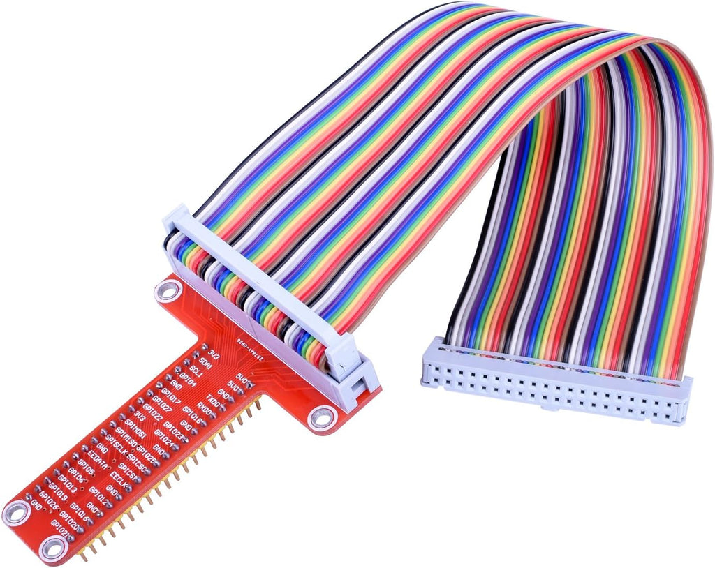 UCTRONICS GPIO Breakout Kit for Raspberry Pi Pico- Assembled Pi T- Type  Breakout + 830 Tie Points Solderless Breadboard + 40 Pin Male - Female -  Male