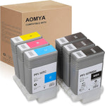 Aomya Compatible Ink Cartridge Replacment for Canon PFI-107 (2MBK, 1BK, C, M, Y) 6 Pack