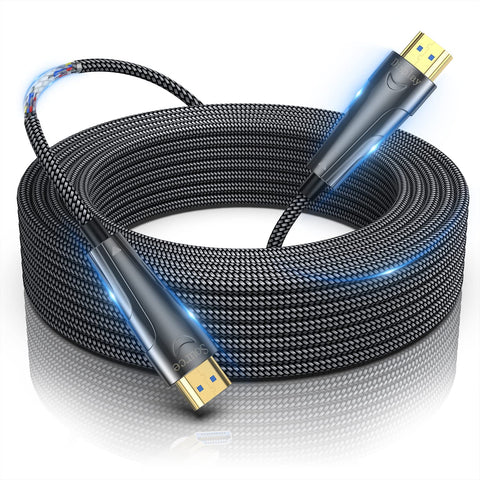 HYDOOD Fiber Optic HDMI Cable 30ft/10M, 4K HDMI 2.0 Cable Supports 4K@60Hz(18Gbps 4:4:4/4:2:2/4:2:0, Dolby Vision, HDR10, eARC, 3D, HDCP2.2) Slim Flexible for HDTV/TVbox/Gaming Box / 4K Projector