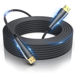 HYDOOD Fiber Optic HDMI Cable 15ft/5M, 4K HDMI 2.0 Cable Supports 4K@60Hz(18Gbps 4:4:4/4:2:2/4:2:0, Dolby Vision, HDR10, eARC, 3D, HDCP2.2) Slim Flexible for HDTV/TVbox/Gaming Box / 4K Projector