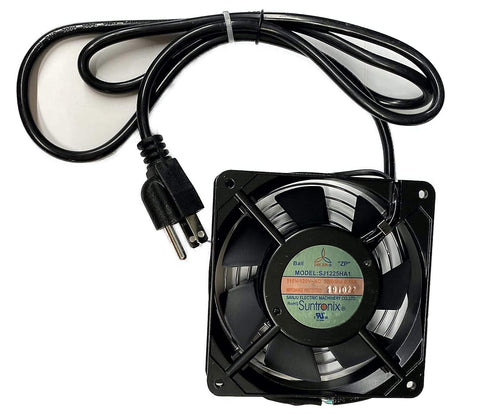 KENUCO Quiet Muffin Fan, 115V 120V AC 120mm x 25mm Low Speed, for DIY Cooling Ventilation Exhaust Projects (Black-1PK)