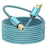 GGMTY Printer Cable 20ft,USB Printer Cable USB 2.0 Type A Male to B Male Scanner Cord High Speed Printer USB Cable Compatible with HP, Canon, Dell, Epson, Xerox Printer and More