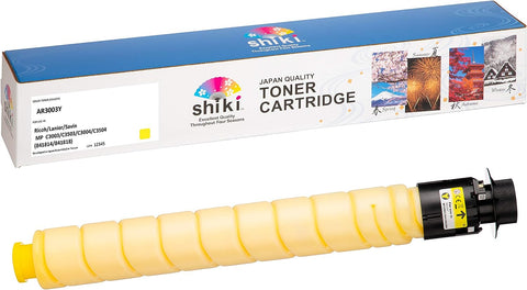 SHIKI Compatible Toner Cartridge for Ricoh/Lanier/Savin MP C3003/C3503/C3004/C3504 Yellow (841814) 18,000 Pages (Yellow)