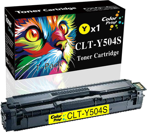 ColorPrint Compatible Toner Cartridge Replacement for Samsung CLT-504S CLT-Y504S CLT504S 504S Used for Xpress C1810W C1860FW CLX-4195 CLX-4195N 4195FW CLP-415N CLP-415NW Printer (1-Pack, Yellow)