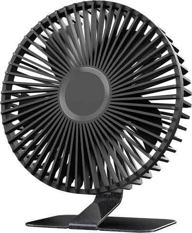 xasla 6'' USB Desk Fan, 4 Speeds Small Desk Fan, Ultra Quiet Electric Plug In, 90° Adjustment, Strong Wind, USB Powered, Portable Desktop Table Fan for Home Office