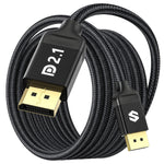 Silkland DisplayPort 2.1 Cable 10FT, DP 2.0 Cable [16K@60Hz,8K@120Hz, 4K@240Hz, 2K@360Hz] 80Gbps HDR, HDCP DSC 1.2a, Compatible FreeSync G-Sync Gaming Monitor 4090 3090Ti 7900XTX