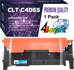 (1 Pack) 4Benefit (Cyan Only) Compatible CLT-406S Toner Cartridge CLT-C406S 1xCyan Replacement for Xpress C460FW C460W CLP-360 CLP-365 CLP-365W SL-C410W Laser Printer