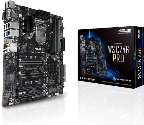 ASUS LGA1151 ECC DDR4 M.2 C246 Server Workstation ATX Motherboard for 8th Generation Intel Motherboards WS C246 PRO