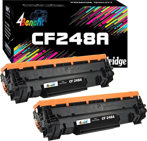 4Benefit 2-Pack Compatible 48A Toner Cartridge Black 2xBlack Replacement for 248A CF248A for Laser-Jet Pro M15w M15a M16a M16w M29w M29a M28w M28a Laser Printer (High Yield)