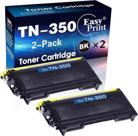 EASYPRINT (2-Pack of Black) Compatible TN-350 Toner Cartridge Replacement for TN350 Used for IntelliFax-2820 2920 MFC-7220 MFC-7420 MFC-7820N Printer