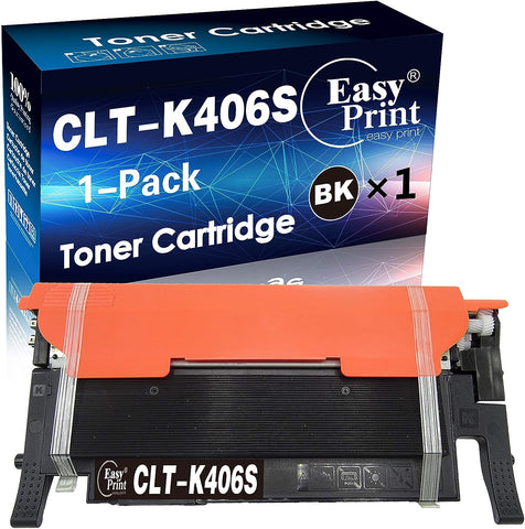 EasyPrint Compatible Toner Cartridge Replacement for Samsung CLT-406S CLT-K406S 406S Used for CLP-366W CLX-3306FN SL-C413W SL-C460W SL-C463W Printer (1x Black, 1-Pack)