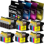 EASYPRINT (5-Set + Extra 5X Black) Compatible LC203XL LC201XL LC203 LC201 Ink Cartridges Used for MFC-J480DW MFC-J880DW MFC-J4420DW MFC-J680DW , (Total 25-Pack, 10 Black, 5 Cyan, 5 Magenta, 5 Yellow)