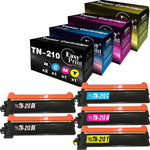 EASYPRINT (5-Pack, 2xBK+C+M+Y) Compatible TN210 TN-210 Toner Cartridges Used for Brother HL-3040CN, HL-3045CN, HL-3070CW, HL-3075CW, MFC-9010CN, MFC-9120CN, MFC-9125CN, MFC-9325CW, MFC-9320CW