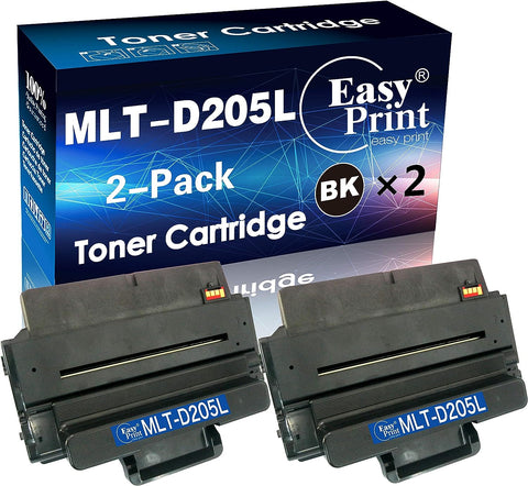 (2-Pack) Compatible MLT-D205L D205L Toner Cartridge 205L Used for Samsung ML-3712ND SCX-4833 SCX-4835FD SCX-5637 SCX-5639FR SCX-5739FW ML-3310 ML-3312ND ML-3710 ML-3712DW Printer, by EasyPrint