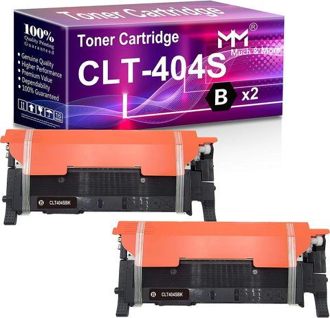 MM MUCH & MORE Compatible Toner Cartridge Replacement for Samsung 404S CLT-404S CLT-K404S to use with SL-C430 SL-C430W SL-C480 SL-C480W SL-C480FW SL-C480FN Printer (2-Pack, Black)