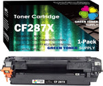 (1-Pack, 87X) Green Toner Supply Compatible CF287X Toner Cartridge HP 87X (1xBlack, High Yield) for Laser Jet Enterprise M506 M506n M506x M506dn MFP M527 Series m527c, Pro M501n M501dn Printer