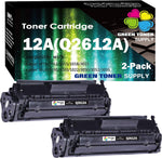 (2Pack Black) Compatible Q2612A Toner Cartridge 2612A Used for HP 12A Laserjet 1012 1018 1020 1022 3015 3020 3030 3050 3052 P3055 M1319 1022NW M1319F M1319F M1005 Printer, by GTS