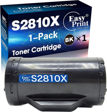 EASYPRINT (1x Black) Compatible S2810X Toner Cartridge (6,000 Pages, 593-BBMF 47GMH) Used for Dell S2810dn H815dw S2815dn