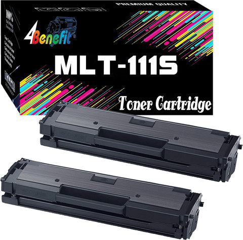 (2-Pack) Compatible MLT-D111S Black Toner Cartridge MLTD111S 111S MLT-D111L (Set of 2) High Yield Used for Xpress SL-M2020 M2020W M2022 M2022W M2026 M2070FW M2070 Laser Printer, Sold by 4Benefit