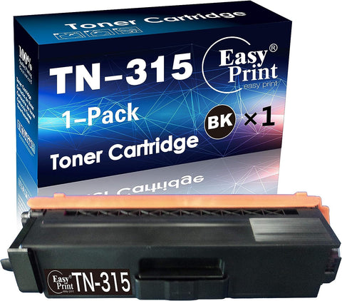 EASYPRINT (1xBlack Pack) Compatible Black TN315 Toner Cartridge TN-315 Used for Brother HL-4140CN/ 4150CDN/ 4570CDWT/ 4570CDW, MFC-9460CDN/ 9465CDN/ 9560CDN/ 9970CDN, DCP-9055CDN/ 9270CDN Printers