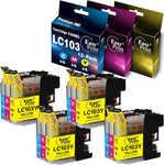 EASYPRINT Compatible LC103XL LC-103XL Ink Cartridges 103XL Used for MFC-J4410DW J4510DW J4610DW J4710DW J6520DW J6720DW J875DW J245 J450DW, (4X Cyan, 4X Magenta, 4X Yellow, Total 12-Pack)