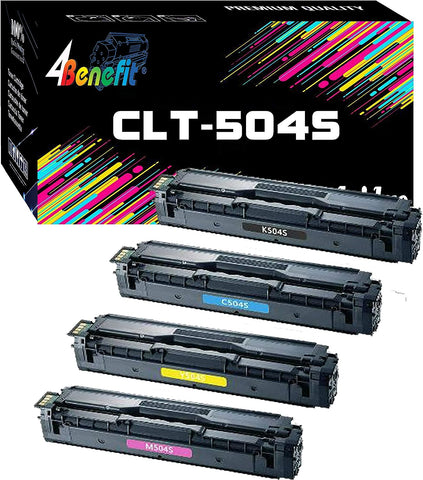 4Benefit (BCYM) Compatible Toner Cartridge Replacement for Samsung 504S CLT-504S for C1810W C1860FW CLP-415NW CLP-470 CLP-475 CLX-4195 CLX-4195FN 4195FW Printer