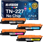 HI-VISION HI-YIELDS Compatible Toner Cartridge TN223 / TN227 High Yield [NO CHIP] for All-in-one HL-L3210CW HL-L3230CDW HL-L3270CDW HL-L3290CDW MFC-L3710CW MFC-L3750CDW MFC-L3770CDW (BCYM)