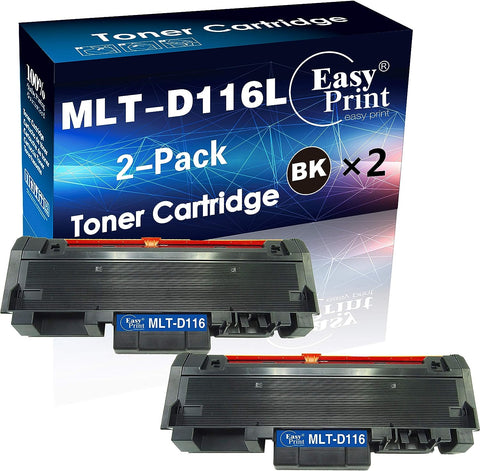 EASYPRINT (Double Black Toner Unit) Compatible D116L Toner Cartridge MLT-D116L Used for Samsung SL-M2625 M2825DW M2675FN M2875FW M2835 M2836 M2826ND M2885FW, Xpress M2676N M2626D, (Toner Only)