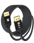 Silkland DisplayPort 2.1 Cable 15FT, DP 2.0 Cable [16K@60Hz,8K@120Hz, 4K@240Hz, 2K@360Hz] 80Gbps HDR, HDCP DSC 1.2a, Compatible FreeSync G-Sync Gaming Monitor 4090 3090Ti 7900XTX